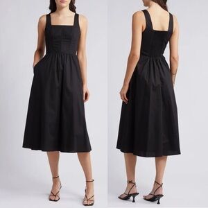 🌻NEW w.tag Chelsea28 Black Sleeveless Corset Bodice Dress Size Small